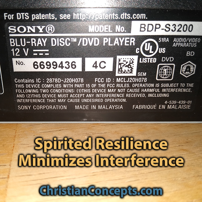 Spirited Resilience Minimizes Interference