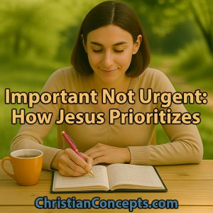 Important Not Urgent: How Jesus Prioritizes