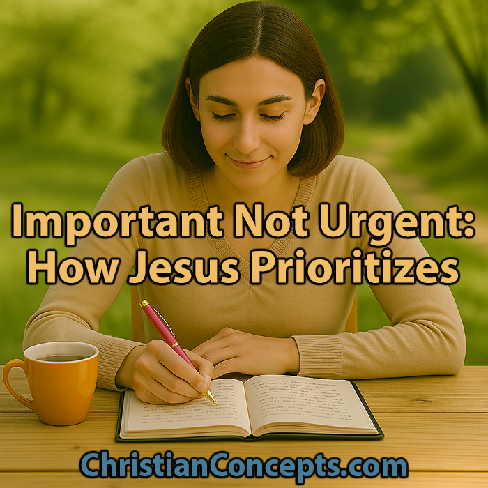 Important Not Urgent: How Jesus Prioritizes