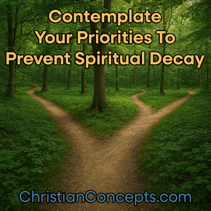 Contemplate Your Priorities To Prevent Spiritual Decay